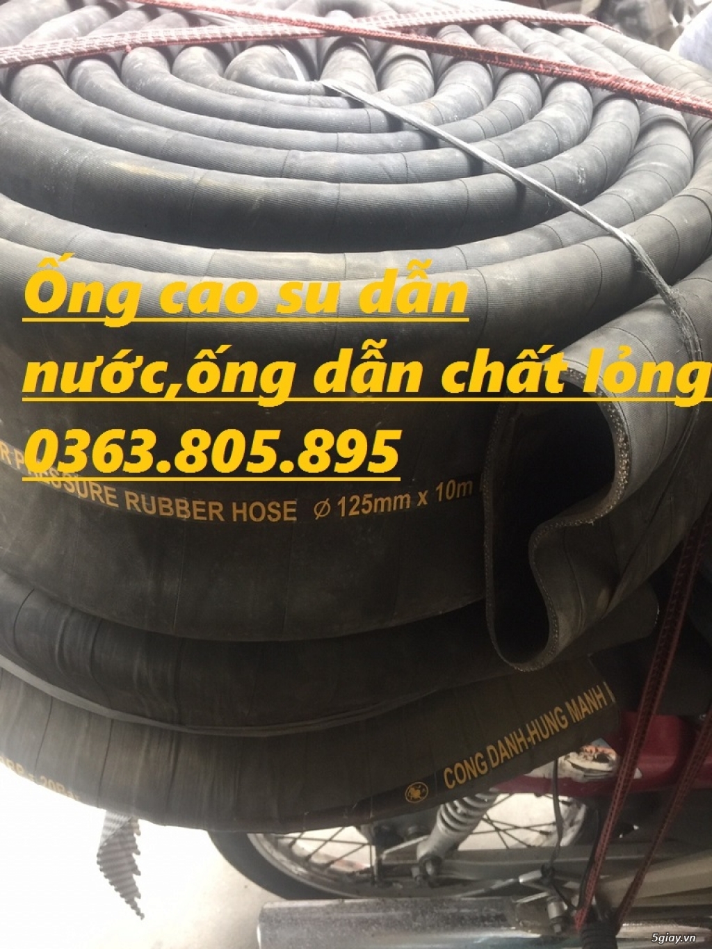 Ồn cao su dẫn nước chịu áp lực cao Phi 76 hàng có sẵn - 1