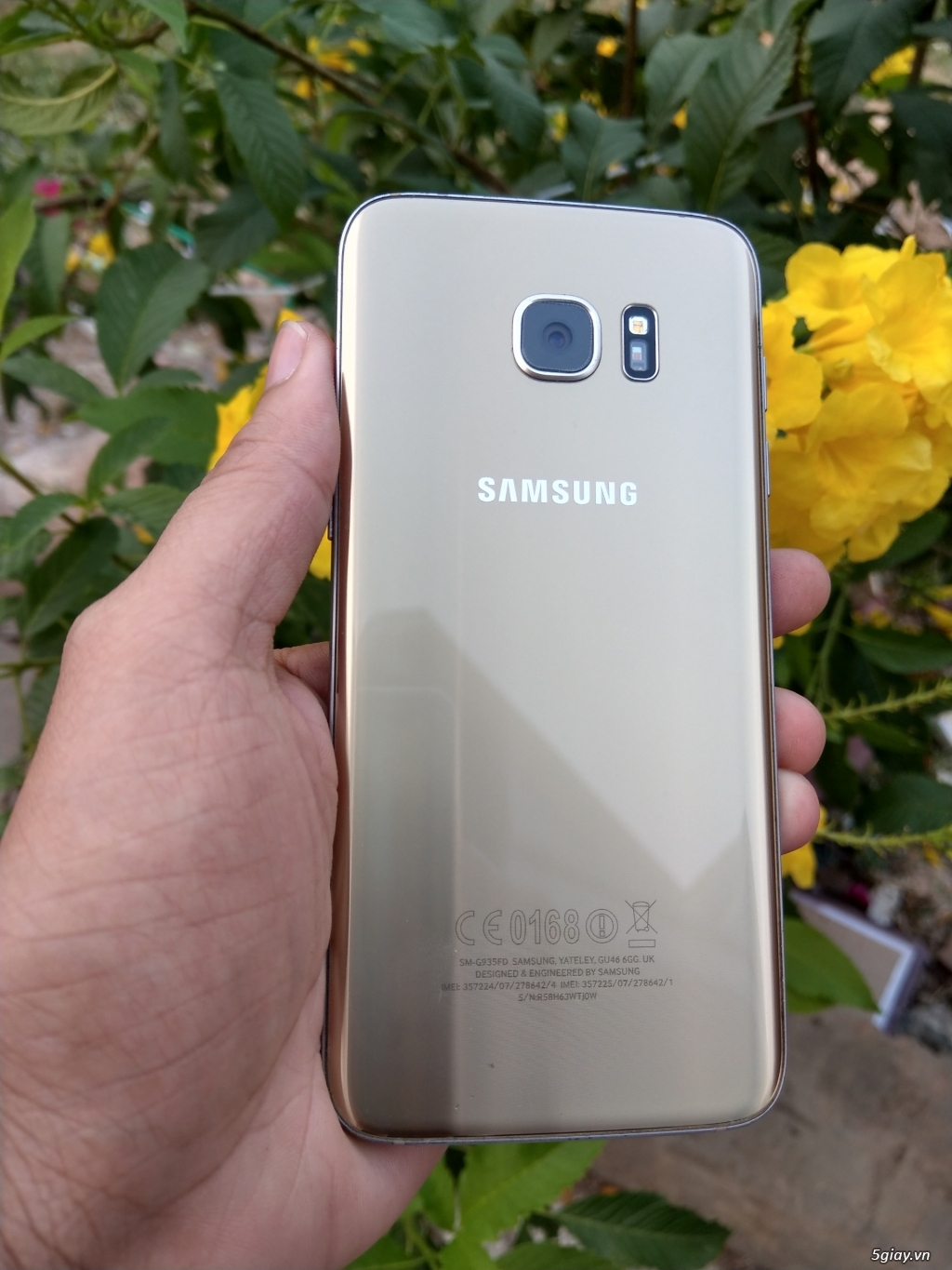 Samsung S7e SSVN 2 sim vàng gold TGDĐ - 1