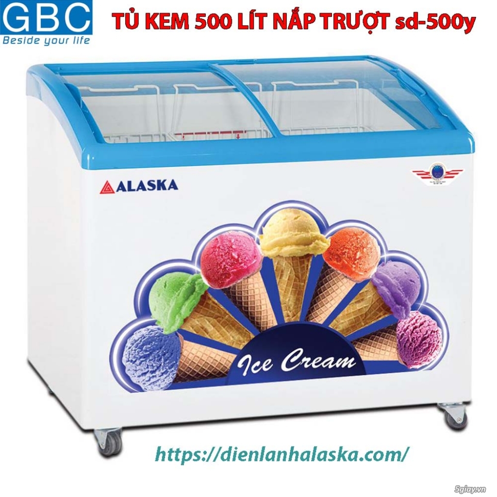 TỦ kem Alaska 500 lít nắp trượt sd-500y