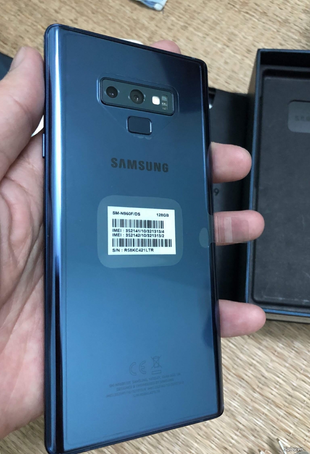 Cần bán: samsung note 9 ocean blue 128gb like new full box