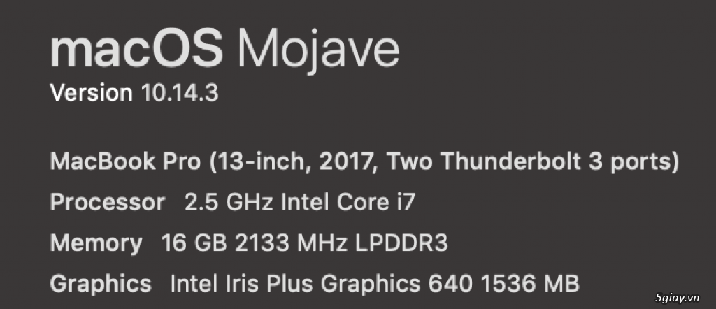 Cần bán Mac pro nontouch 2017 Core I7. Ram 16gb, SSD 512, còn App care - 2
