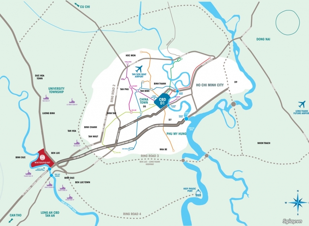 Nhà phố Waterpoint , Bến Lức, LA 2ty/100m2 - 1