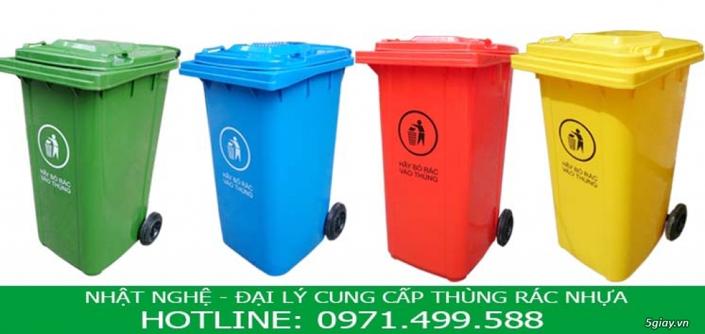Bán thùng rác 120l, 240l 660l giá rẻ - chất lượng - hỗ trợ giao hàng - 1