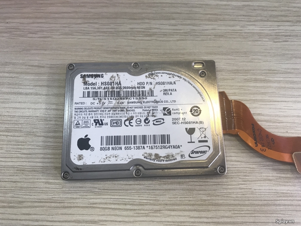 E cần ổ cứng macbook air 2009 - 1
