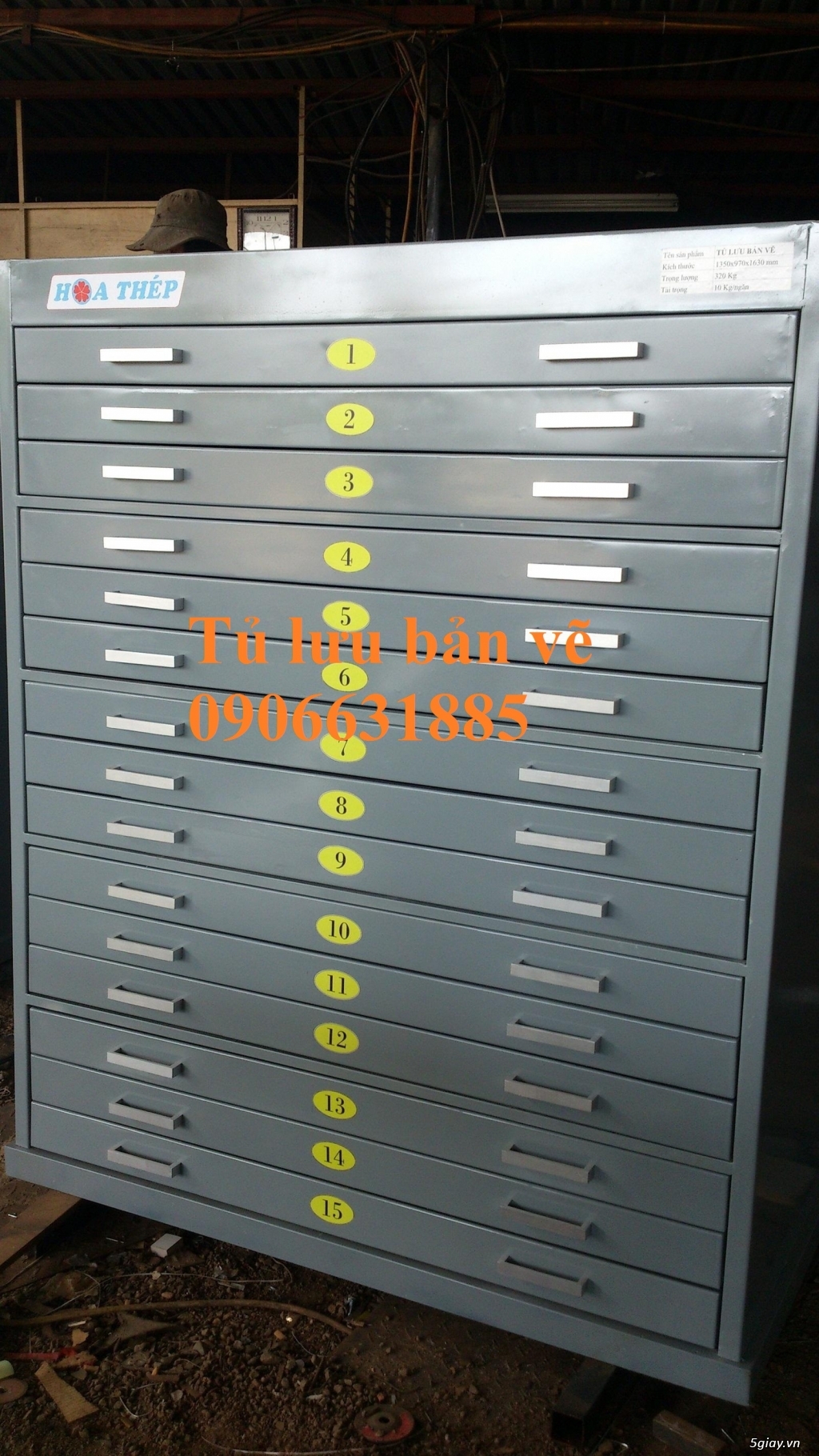 Tủ lưu bản vẽ khổ giấy A0,A1 - 4