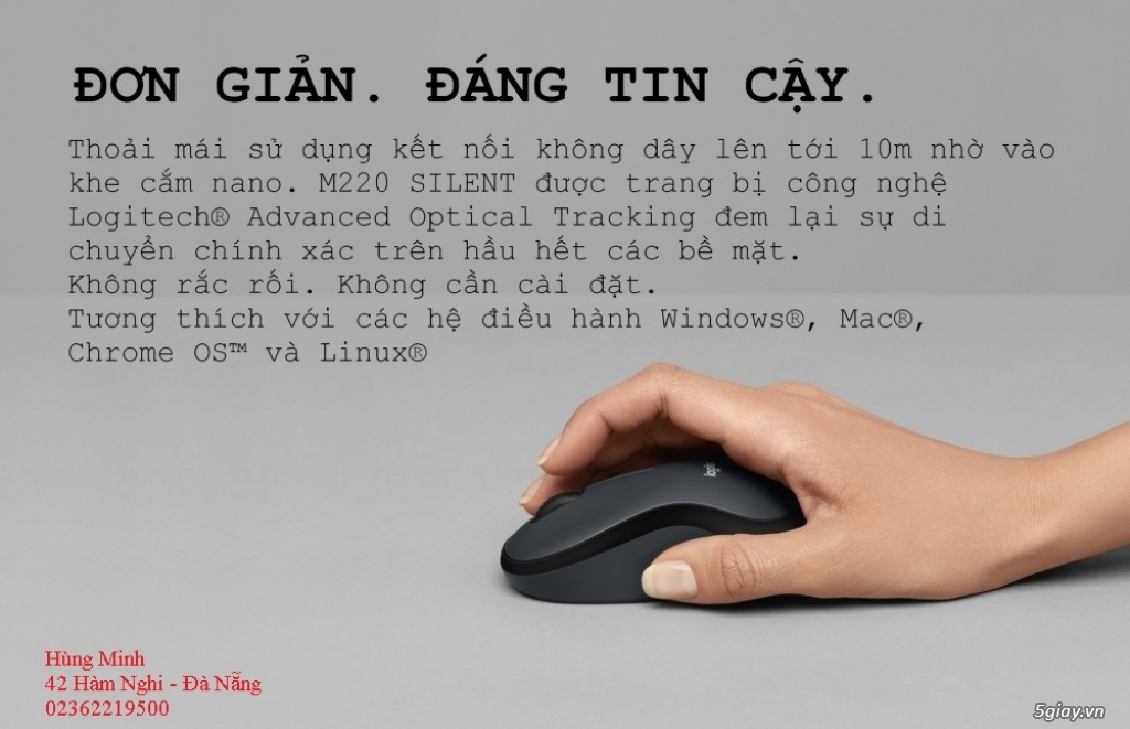 Chuột Logitech M220 Không Dây - 5