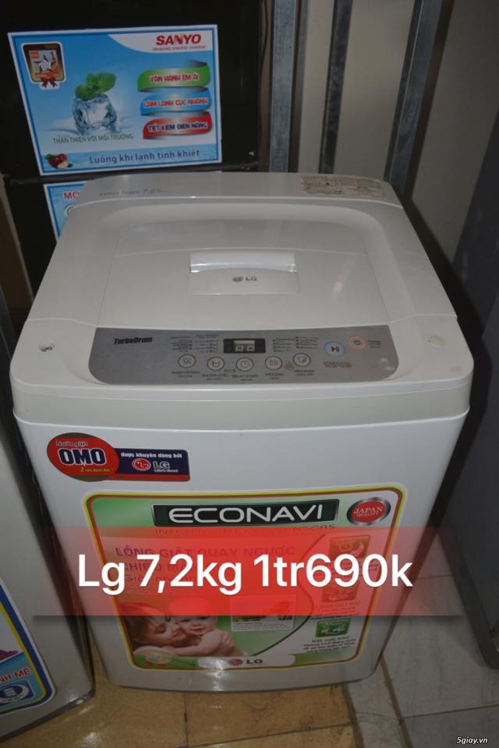 Máy giặt Lg 7,2kg new 85% zin 100%