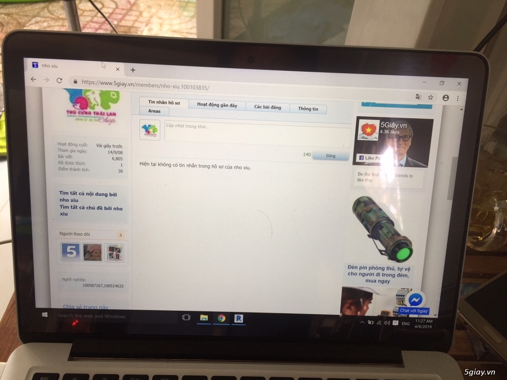 Bán Macbook pro 2015 13'' - SSD 128GB - RAM 8GB - 3.1ghz core i5 - 2