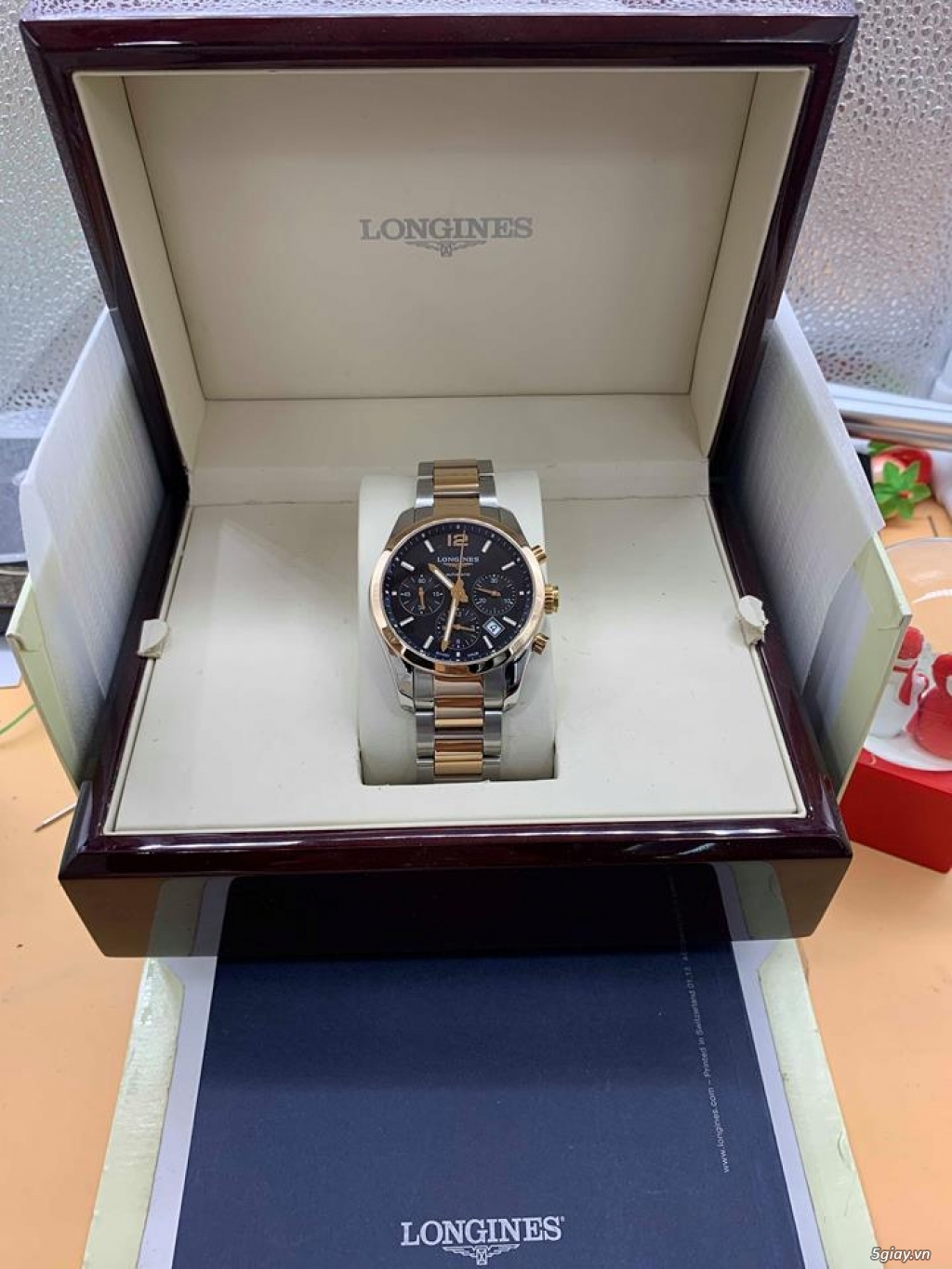 Đồng hồ Longines nam 18k gold