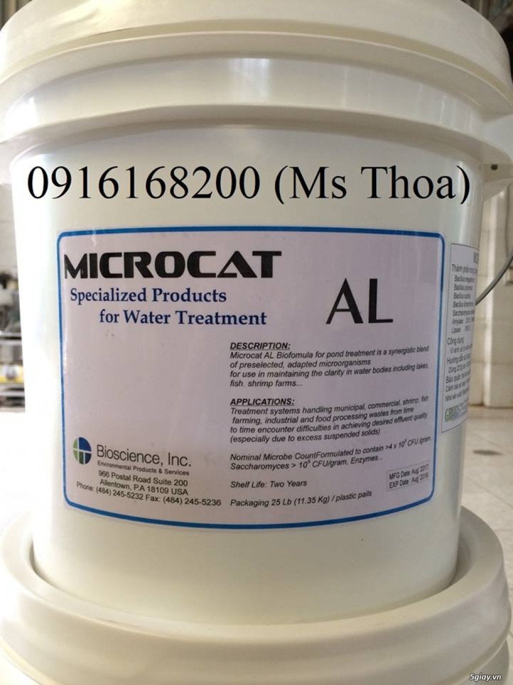 Microcat AL: Vi sinh bột giúp xử lý đáy ao nuôi, nhập khẩu từ Mỹ