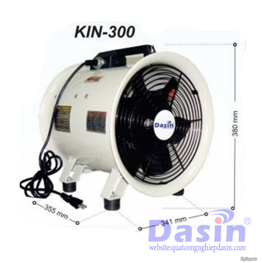 Quạt hút bụi công nghiệp Dasin Kin-300 - 2