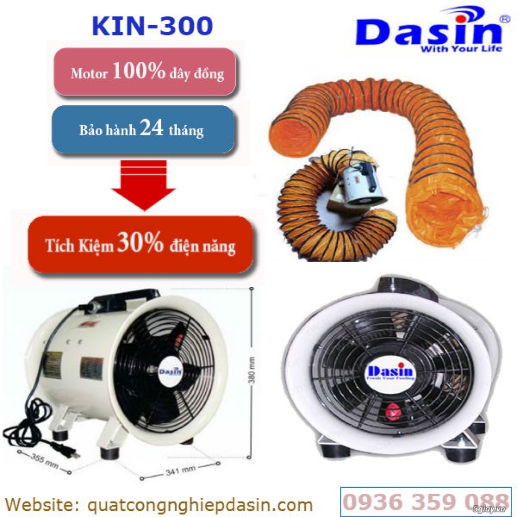 Quạt hút bụi công nghiệp Dasin Kin-300 - 1