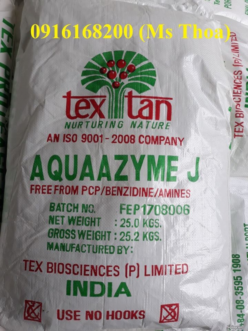 Aquaazyme J: Enzyme tăng trọng. Nguyên liệu nhập khẩu từ Ấn Độ