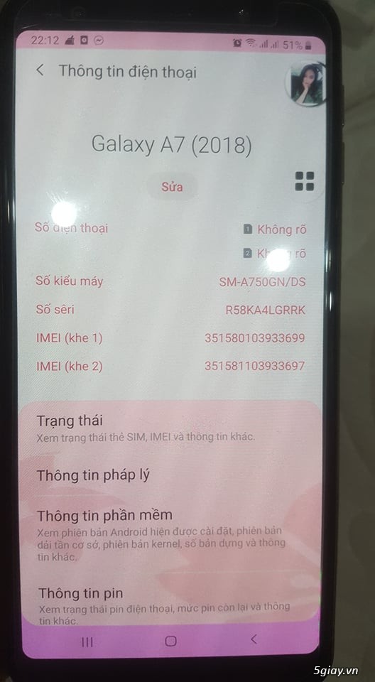 Bán Samsung A7 2018 mới 99,99% Biên Hòa full box giá tốt nhất - 3