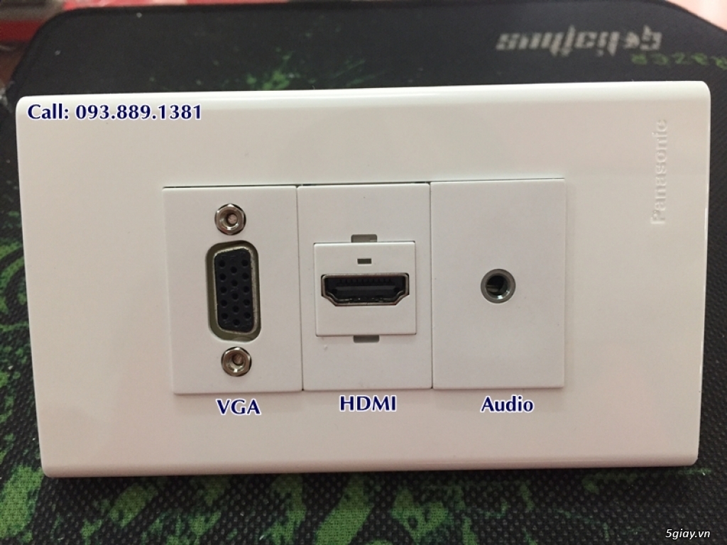 Bộ wallplate HDMI âm tường, bộ wallplate vga âm tường chính hãng - 1