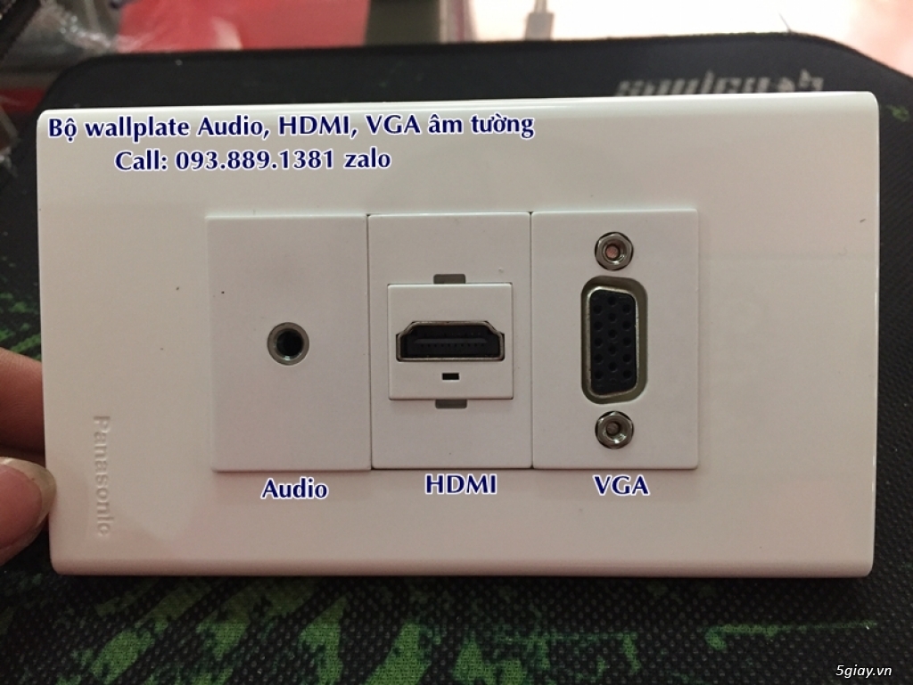 Bộ wallplate HDMI âm tường, bộ wallplate vga âm tường chính hãng