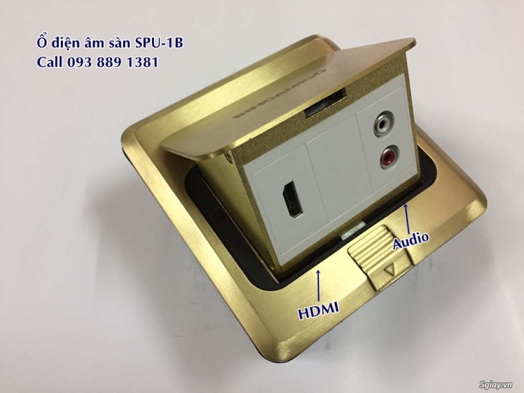 Ổ âm sàn vga+ HDM+ Audio, đế âm sàn đồng, ổ điện đôi âm sàn simenzi, ổ USB âm sàn giá rẻ tại HN - 2