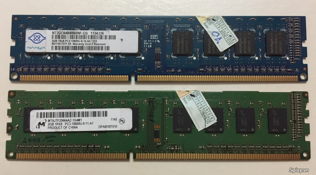DDR3 bus1600/1333 - DDR2 bus 800/667/400 . . . hàng xách tay USA - 2