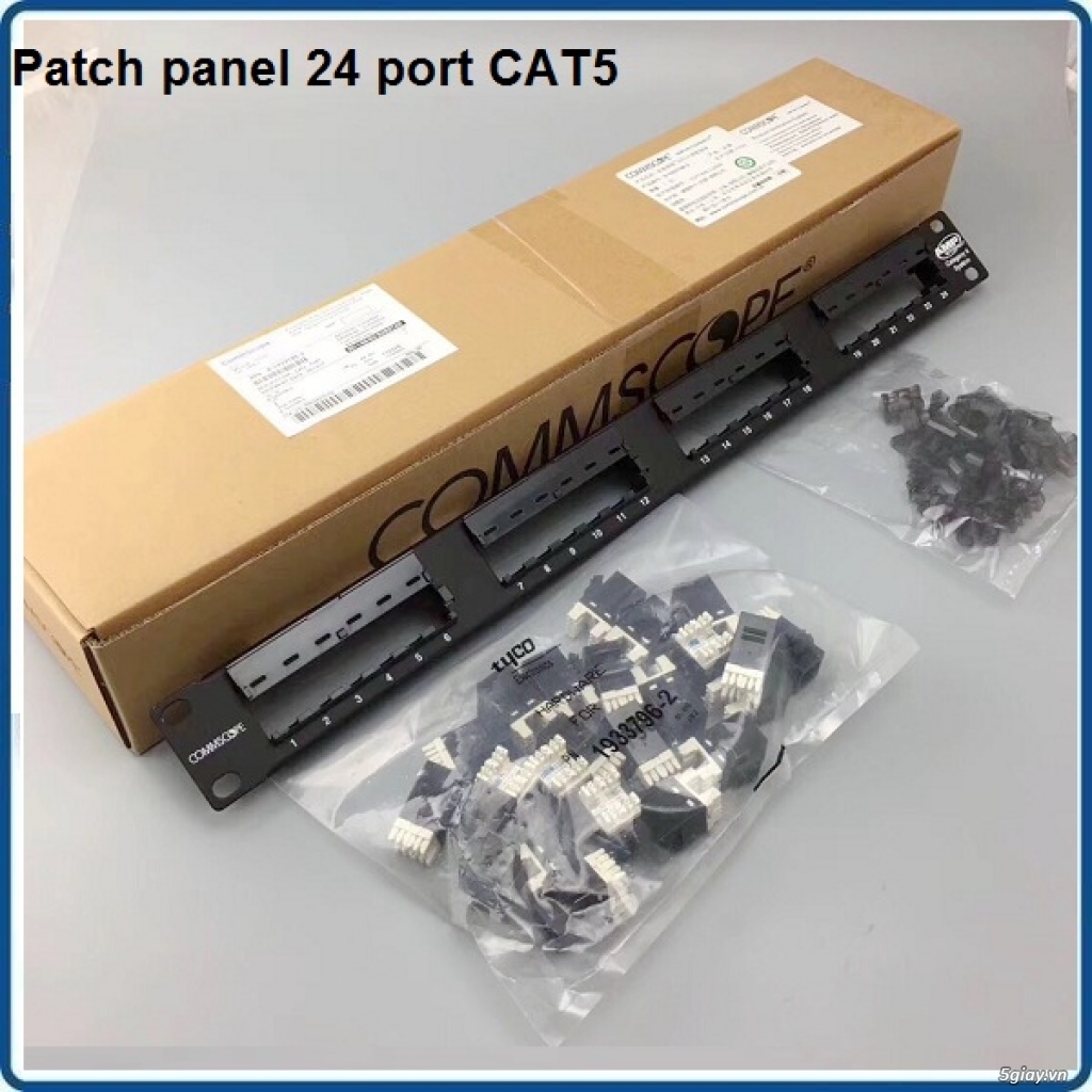 Patch Panel AMP 24 Port Cat5e nhân rời 1479154-2, Hàng Chính hãng giá rẻ - 26
