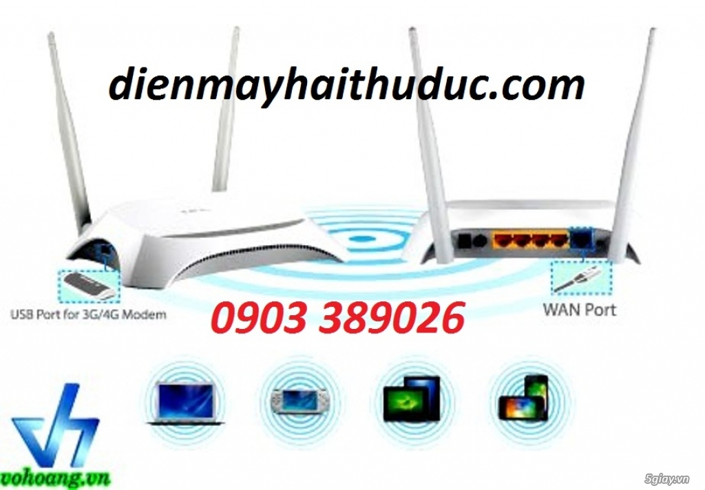 Phát wifi TP-Link TL-MR 3420 hỗ trợ khe USB 3/ 4G tốc độ cao - 1
