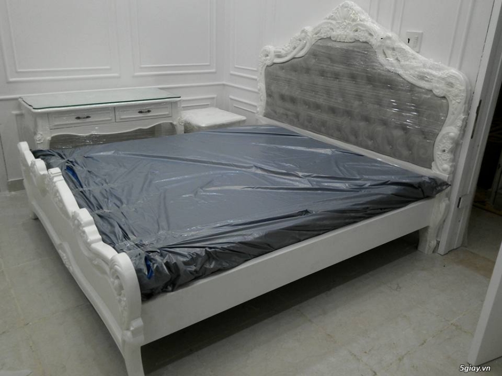 Giường ngủ tân cổ điển đẹp giá rẻ tphcm, mẫu giừơng ngủ cổ điển quận 2 - 8