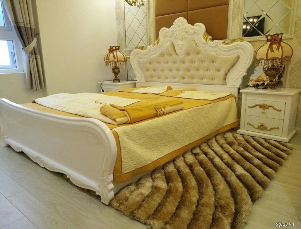 Giường ngủ tân cổ điển đẹp giá rẻ tphcm, mẫu giừơng ngủ cổ điển quận 2 - 7
