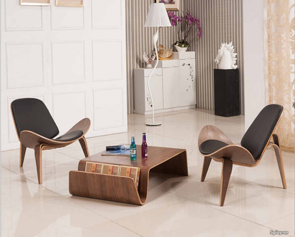 Ghế Shell được thiết kế ấn tượng với chất liệu 100% từ gỗ sồi tự nhiên - 1