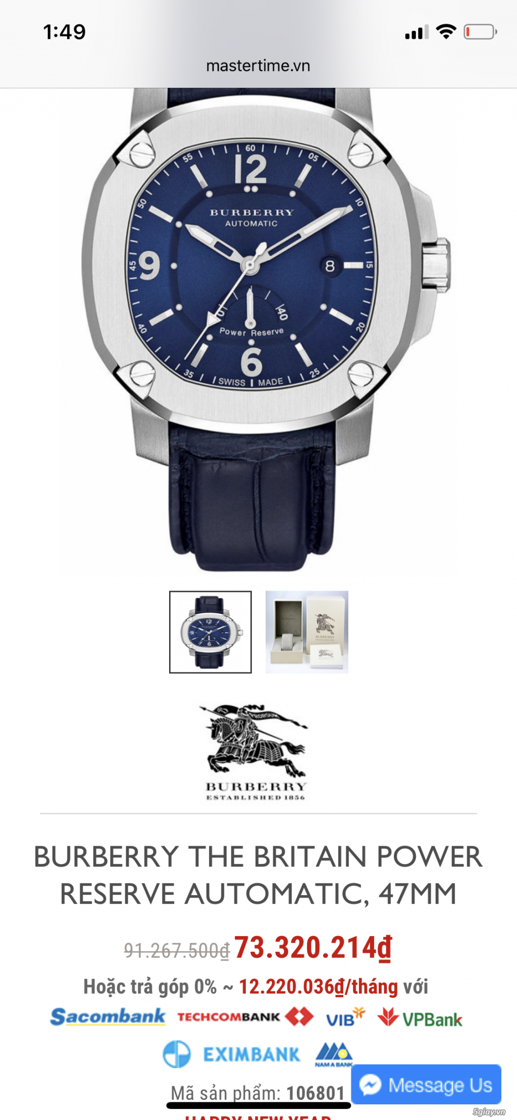 Mình cần bán đồng hồ burberry nam 99% đẹp giá 32tr