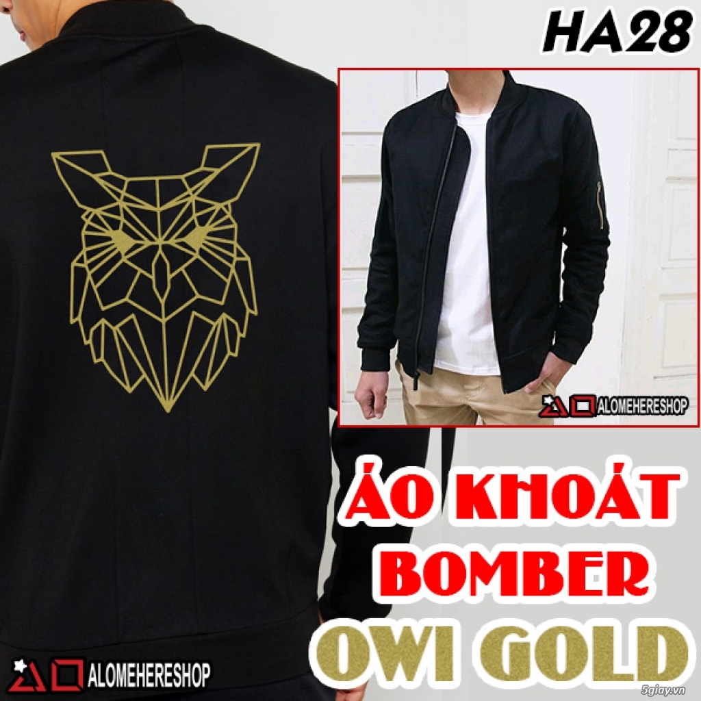 Áo khoác bomber biểu tượng animal GOLD siêu chất - 8