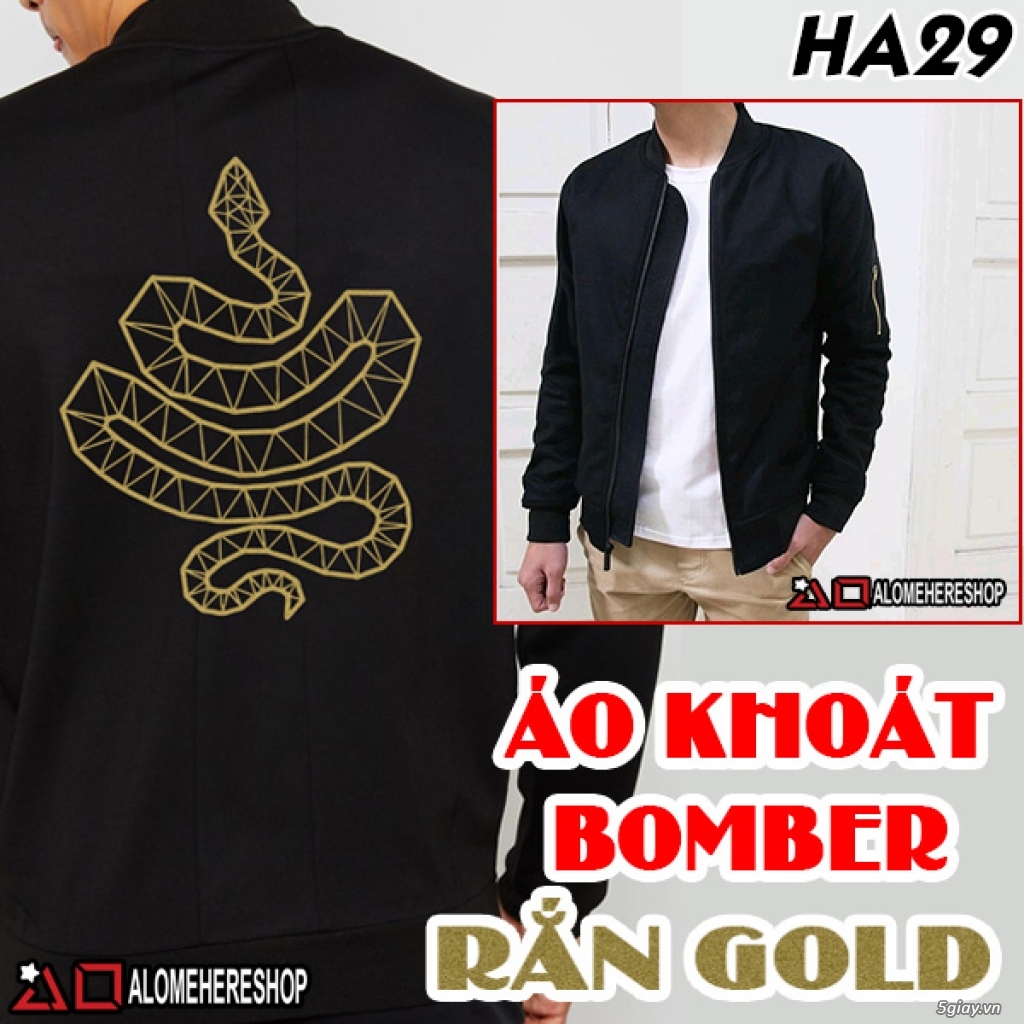 Áo khoác bomber biểu tượng animal GOLD siêu chất - 6