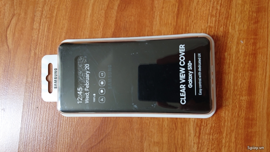 Bao da Samsung ClearView cho Galaxy S10 Plus màu đen mới 99%