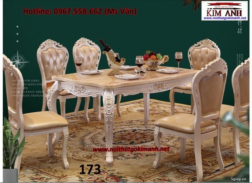 Xưởng sản xuất và bán trực tiếp bộ bàn ghế ăn tân cổ điển đẹp giá rẻ - 28