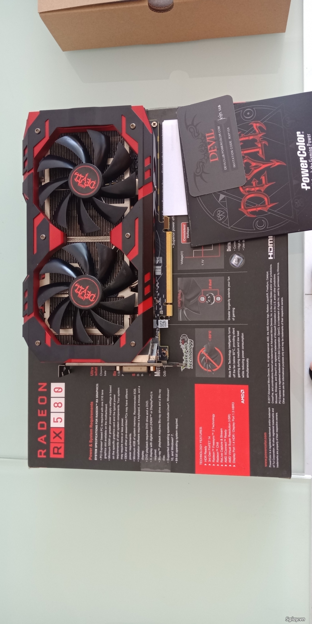 bán vga power color 580 8gb - 3
