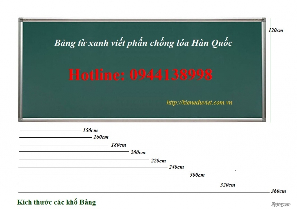 Bảng từ, Bảng từ xanh viết phấn trường học, Bảng từ xanh viết phấn - 30