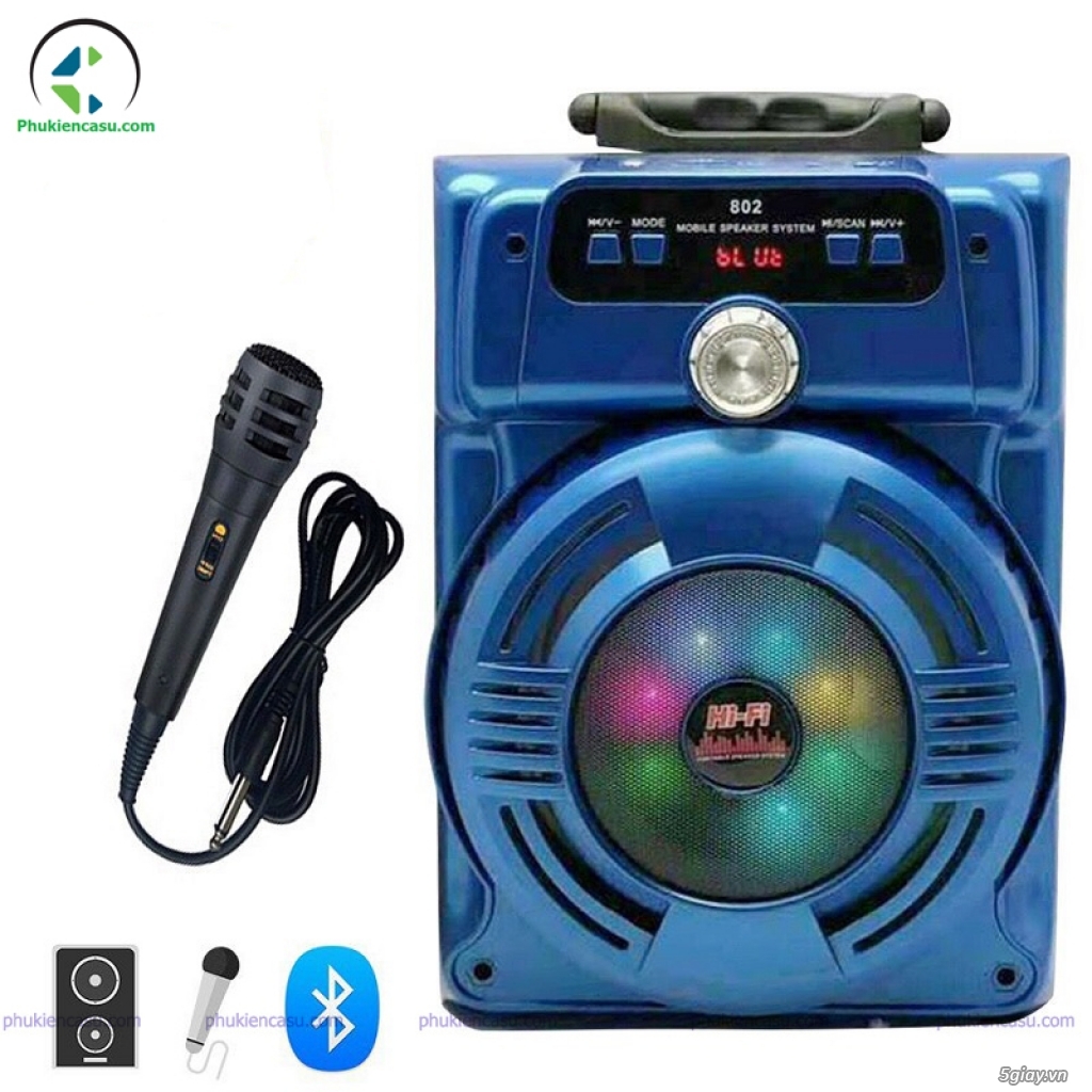 Loa bluetooth karaoke JHW802 loa karaoke mini giá rẻ - 2