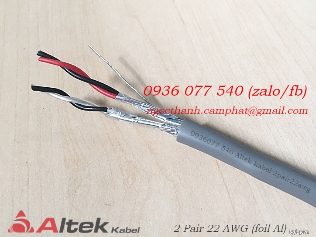 Cáp tín hiệu vặn xoắn chống nhiễu AWG, 1Pair, 2Pair, 3Pair, 4 Pair - 2