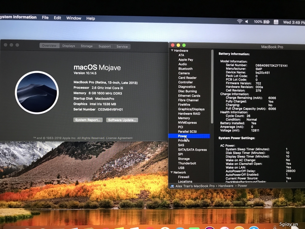 Cần bán :macbook pro 13inch late 2013_ME866 - 4