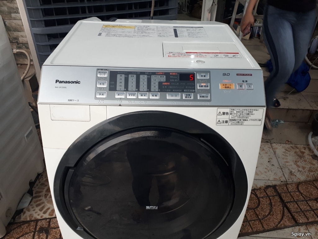 Máy giặt PANASONIC NA-VX3300L giặt 9kg sấy Block 6kg đời 2013 Màu trắn - 1