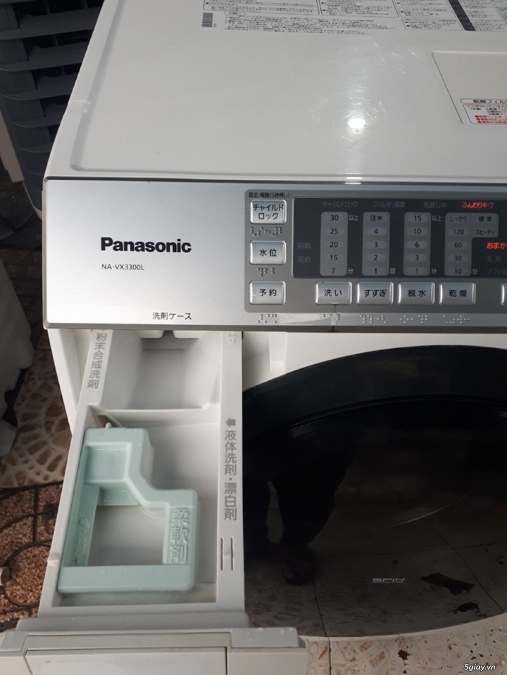 Máy giặt PANASONIC NA-VX3300L giặt 9kg sấy Block 6kg đời 2013 Màu trắn - 4