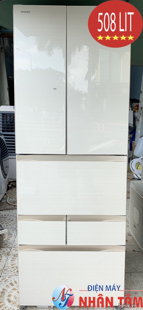 Tủ lạnh TOSHIBA GR-P510FW 508L cửa từ mặt gương hàng trưng bày 2018