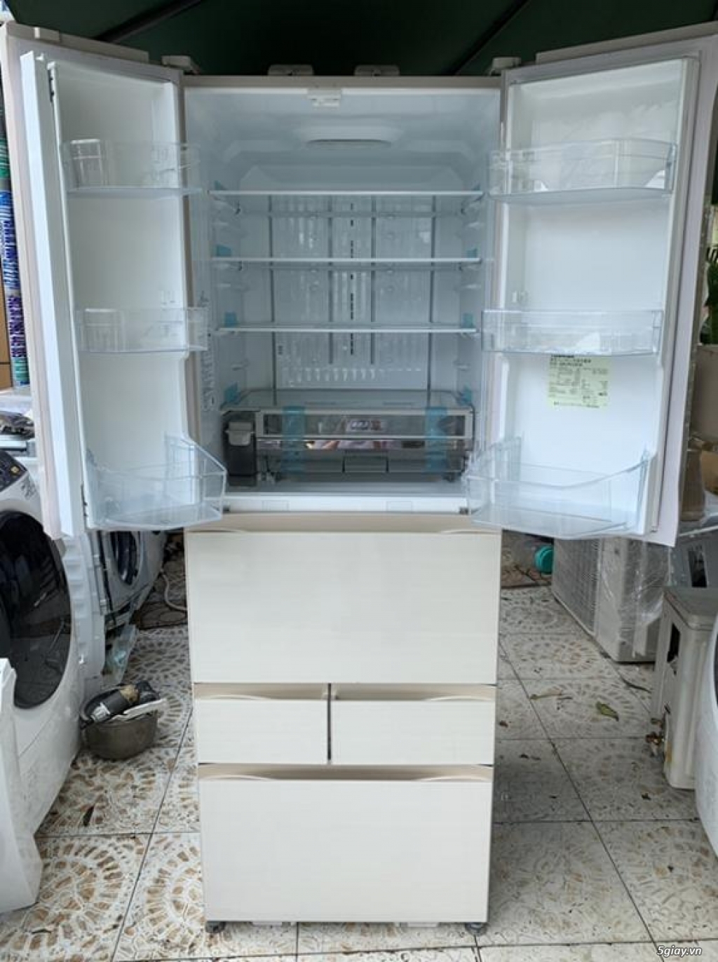 Tủ lạnh TOSHIBA GR-P510FW 508L cửa từ mặt gương hàng trưng bày 2018 - 5