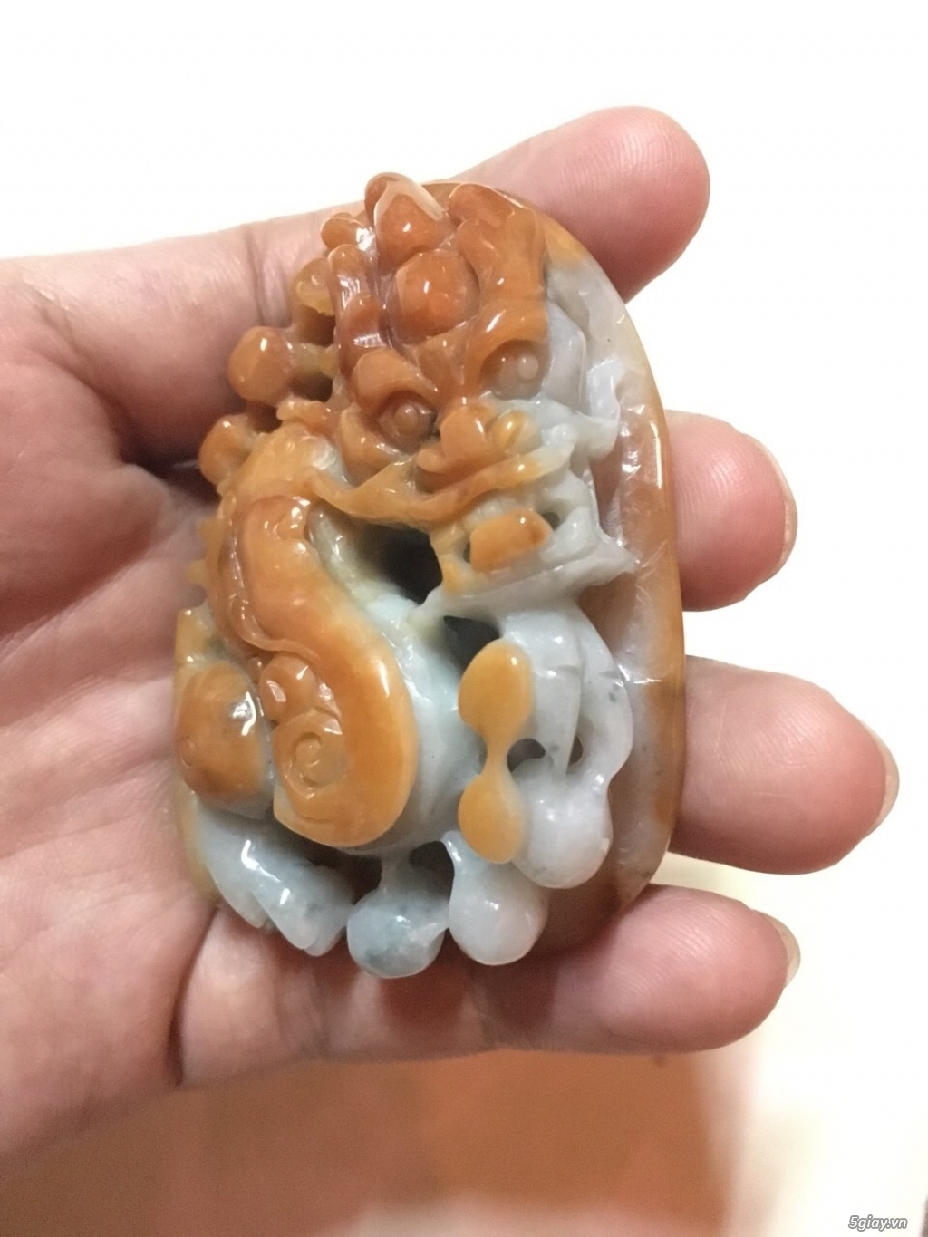 Mặt dây, Nhẫn Cẩm thạch chạm rồng, Tỳ hưu phong thuỷ - 3