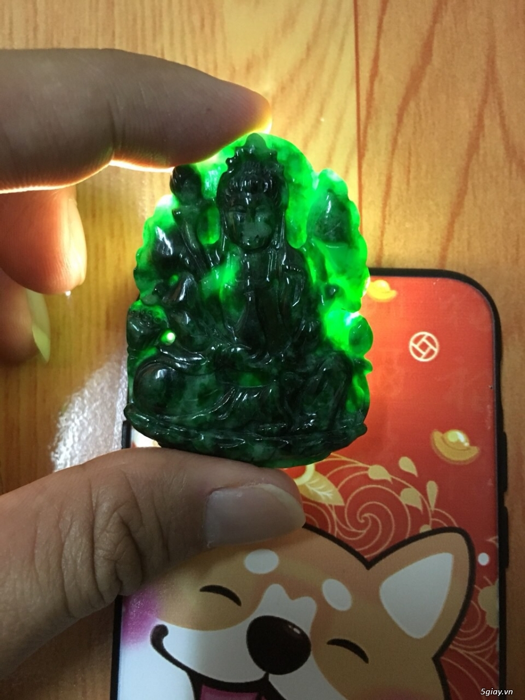 Mặt dây, Nhẫn Cẩm thạch chạm rồng, Tỳ hưu phong thuỷ - 1