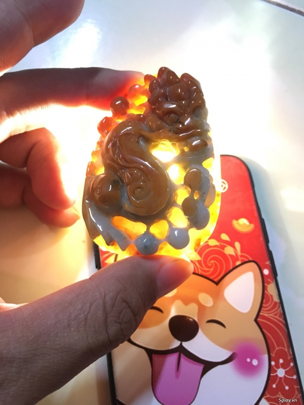 Mặt dây, Nhẫn Cẩm thạch chạm rồng, Tỳ hưu phong thuỷ - 5