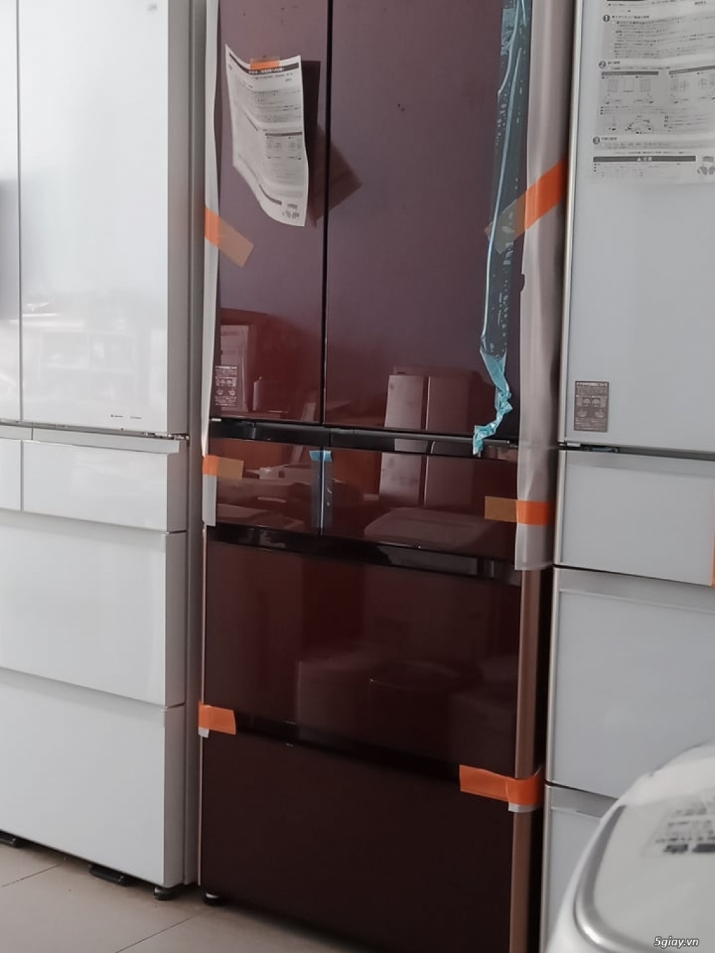 Tủ lạnh nội địa Nhật #HITACHI R-XG6200 615L, màu ĐỎ_NÂU , Date 2018 ,N