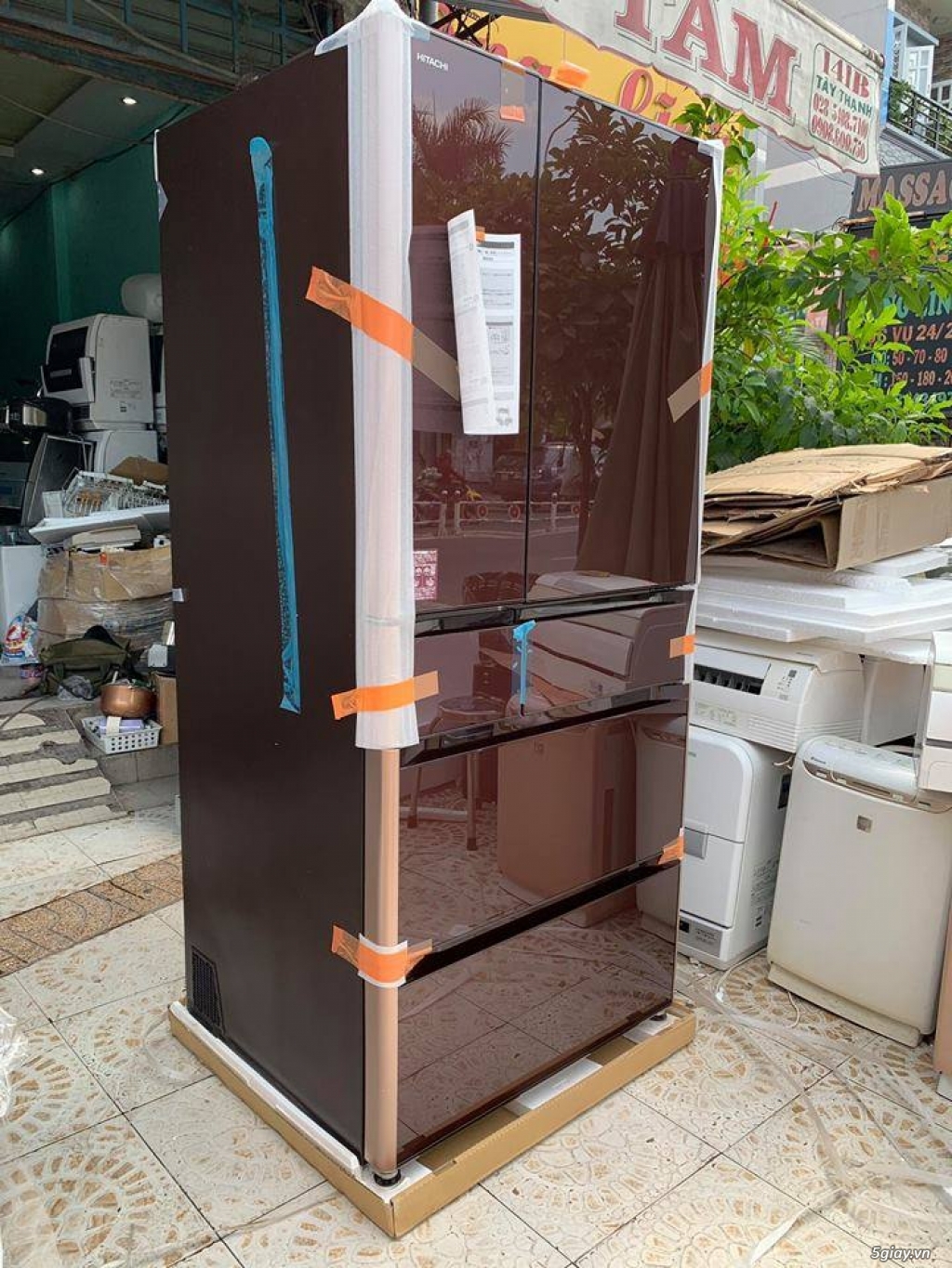 Tủ lạnh nội địa Nhật #HITACHI R-XG6200 615L, màu ĐỎ_NÂU , Date 2018 ,N - 1