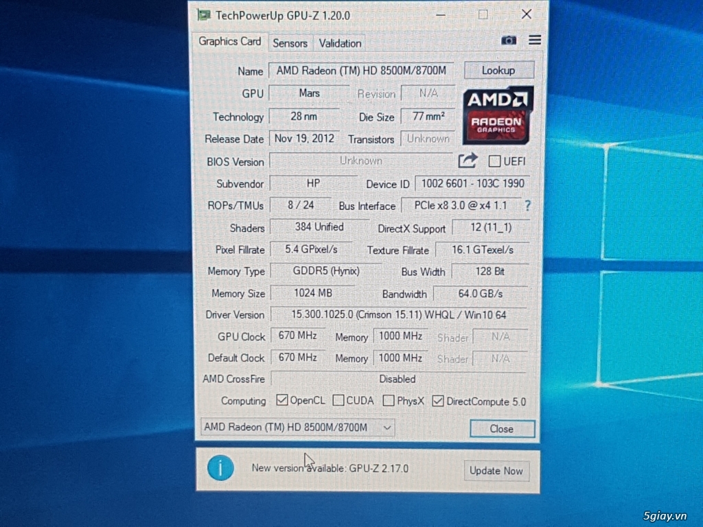 HP 840G1 card rời AMD ATI RADEON HD8750 2gb - 1