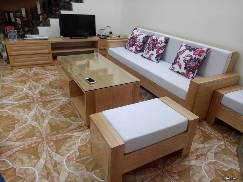 Những mẫu sofa gỗ nệm đẹp sang trọng - 4