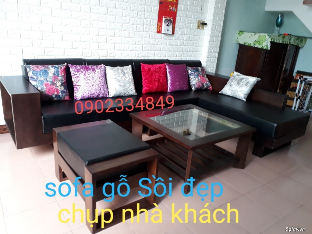 Những mẫu sofa gỗ nệm đẹp sang trọng - 3