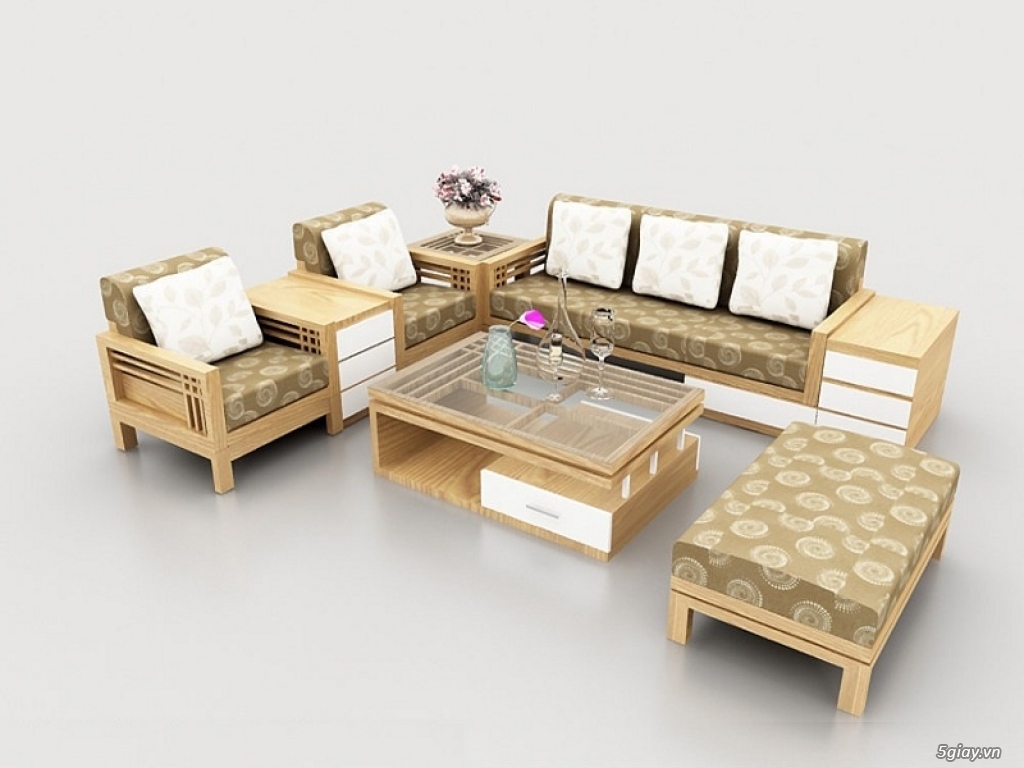Những mẫu sofa gỗ nệm đẹp sang trọng - 9